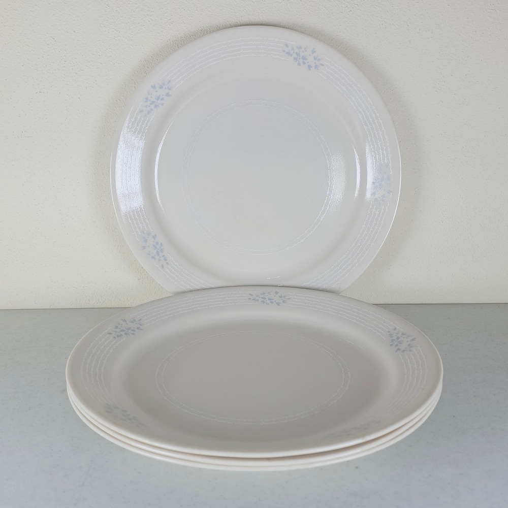 Set of 4 Corelle Lace Bouquet Dinner Plates 10 1/4''